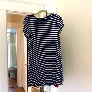 Blue and white tshirt dress